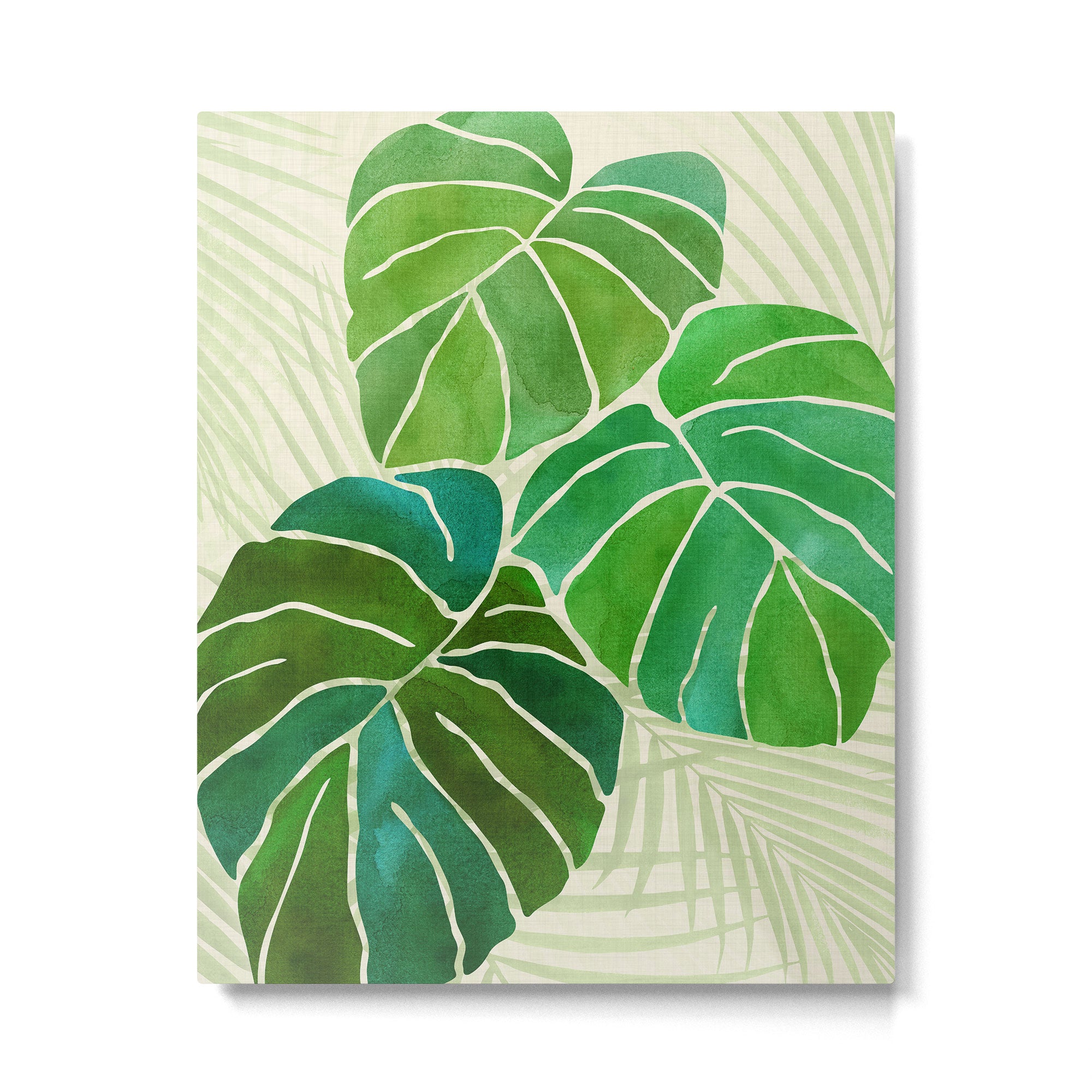 Tropical Plants Monstera Leaf Metal Print Gallery Image 4