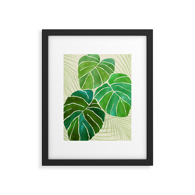 Tropical Plants Monstera Leaf Framed Art Print Gallery Image 5