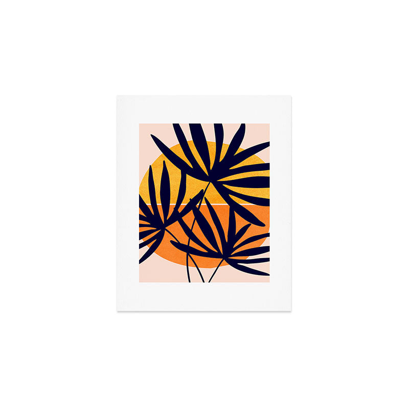 Tropical Retro Sunset Art Print Gallery Image 1