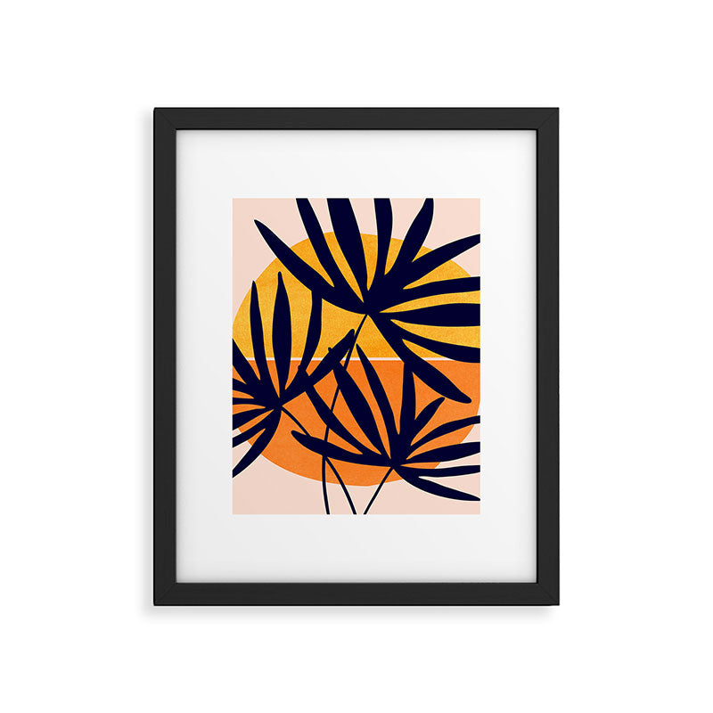Tropical Retro Sunset Framed Art Print Gallery Image 6