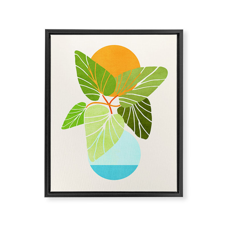 Tropical Symmetry II Abstract Sunset Landscape Framed Canvas Print Gallery Image 6