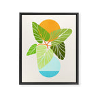 Tropical Symmetry II Abstract Sunset Landscape Framed Canvas Print Gallery Image 6