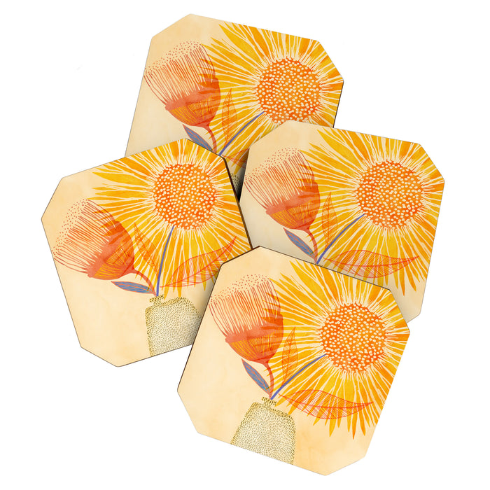 Tuesday Afternoon Sunflowers Still Life Coaster Gallery Image 1