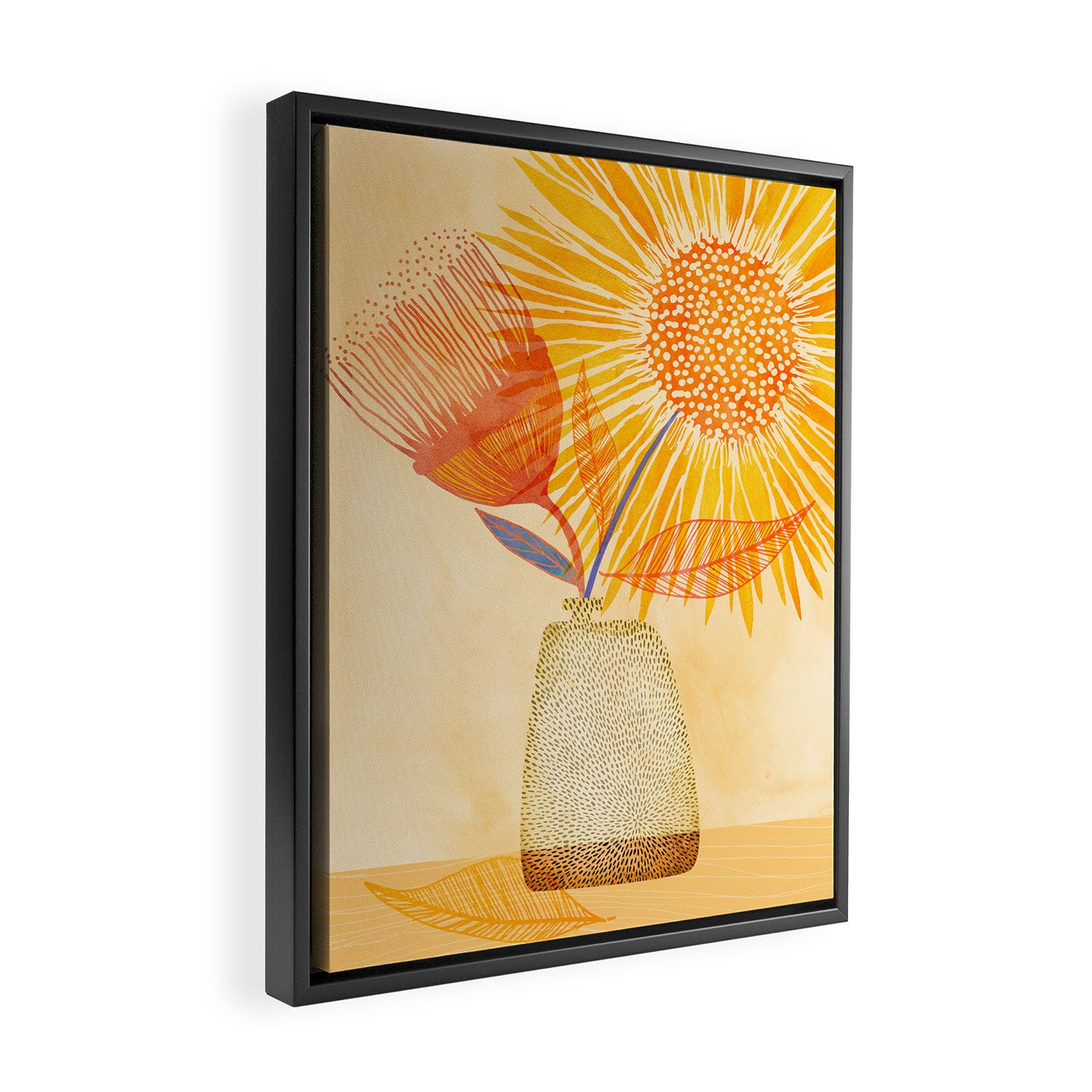 Tuesday Afternoon Sunflowers Still Life Framed Canvas Print Gallery Image 2