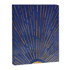 Twilight Blue and Metallic Gold Sunrise Canvas Print Gallery Image 6