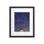 Twilight Blue and Metallic Gold Sunrise Framed Art Print Gallery Image 5