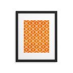 Vibrant Orange Ornament Pattern Framed Art Print Gallery Image 6