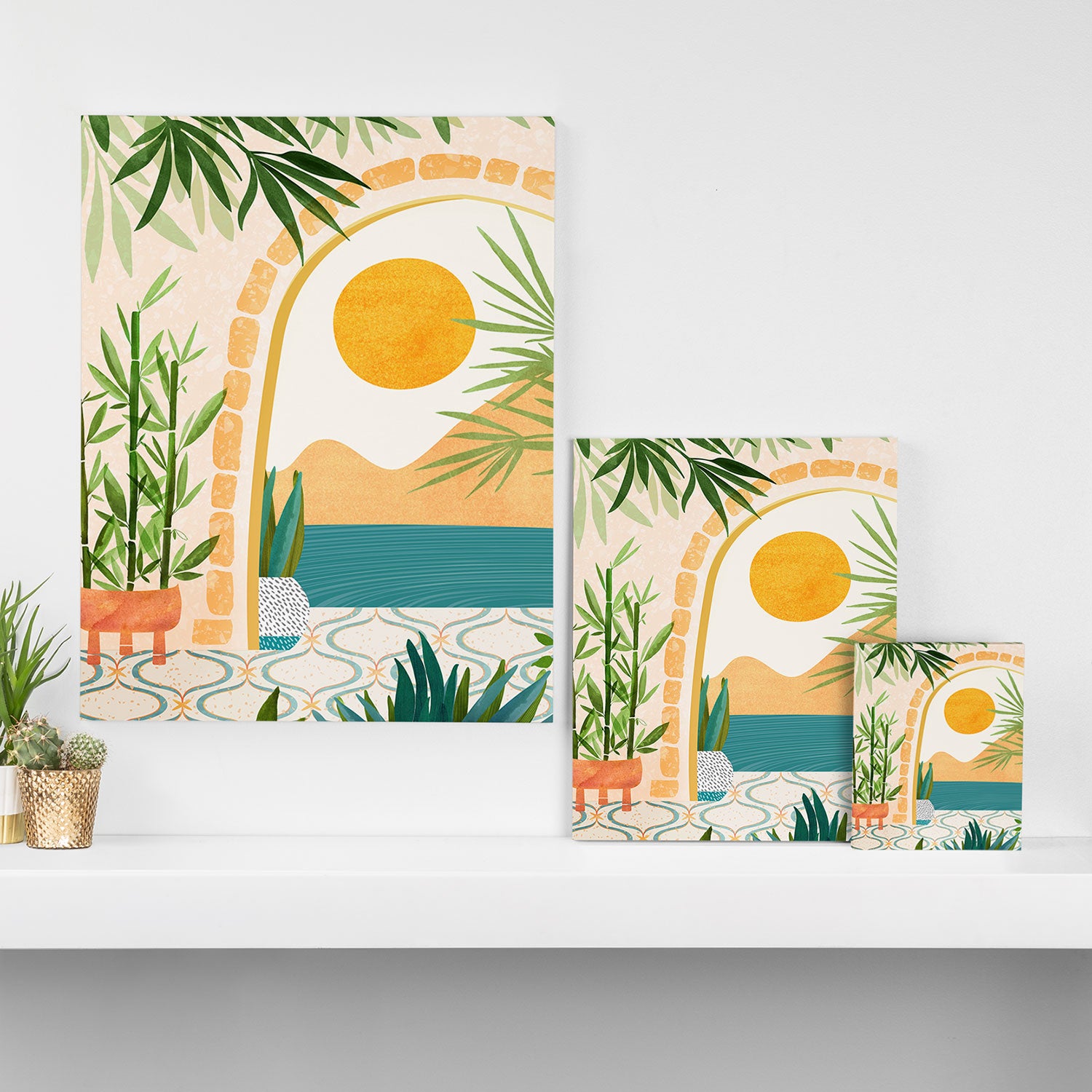 Villa View Tropical Landscape / Villa Series Canvas Print Gallery Image 3