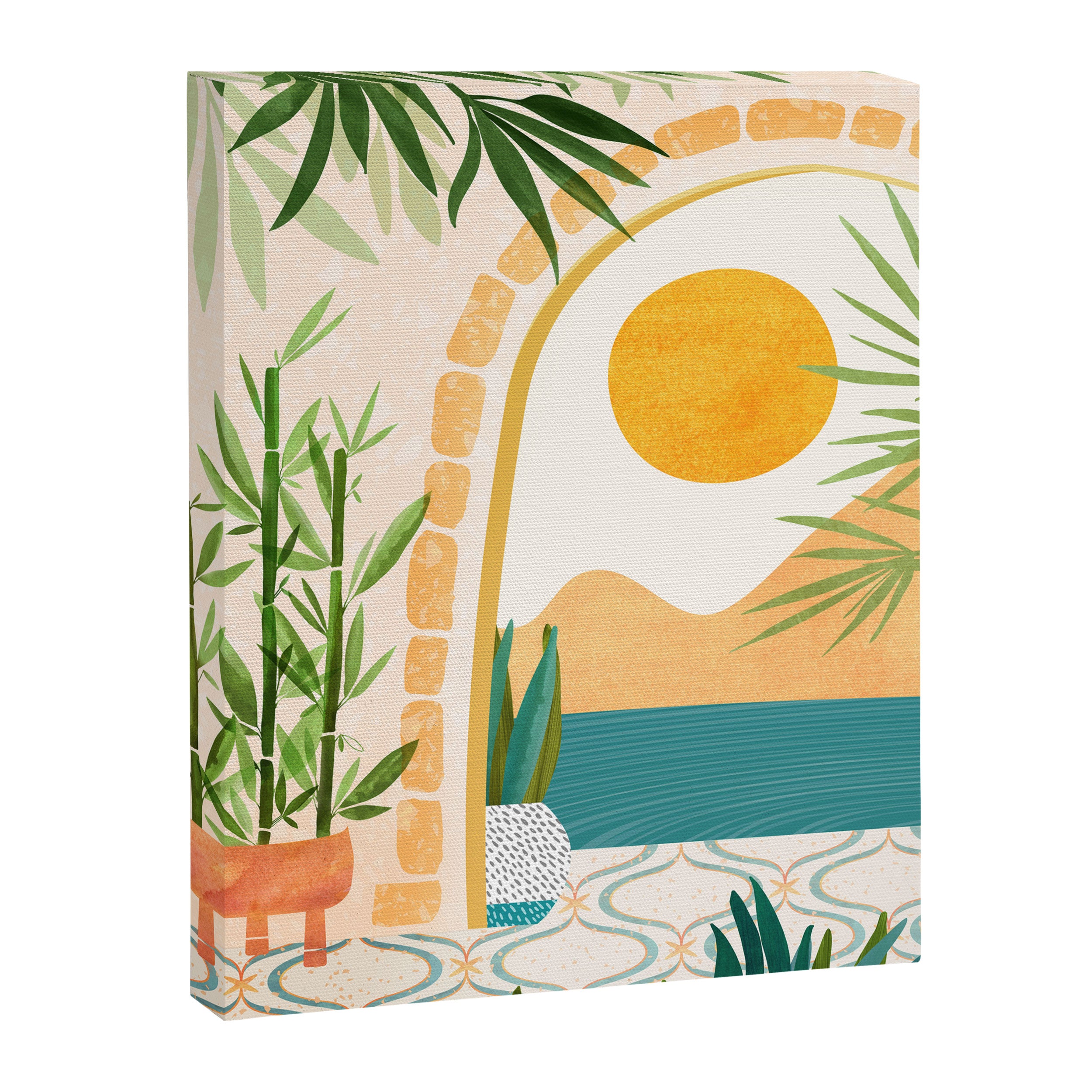 Villa View Tropical Landscape / Villa Series Canvas Print Gallery Image 3