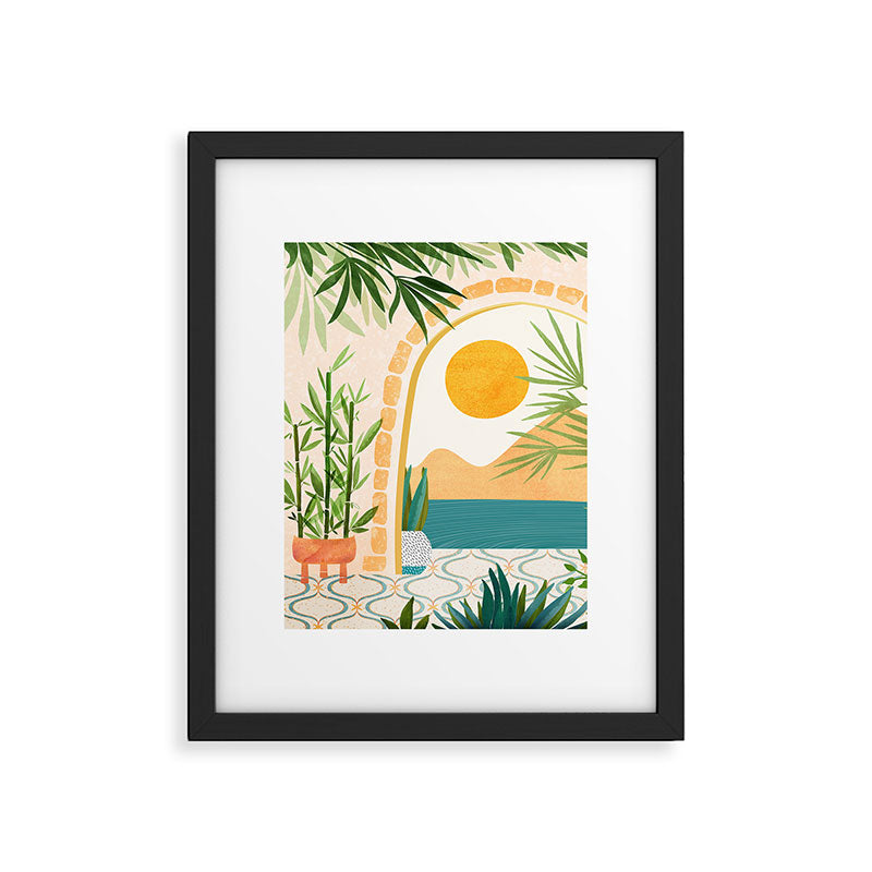 Villa View Tropical Landscape / Villa Series Framed Art Print Gallery Image 4
