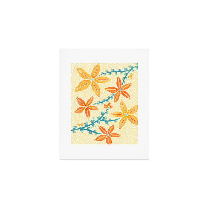 Vintage Tropical Flower Print Art Print Gallery Image 1