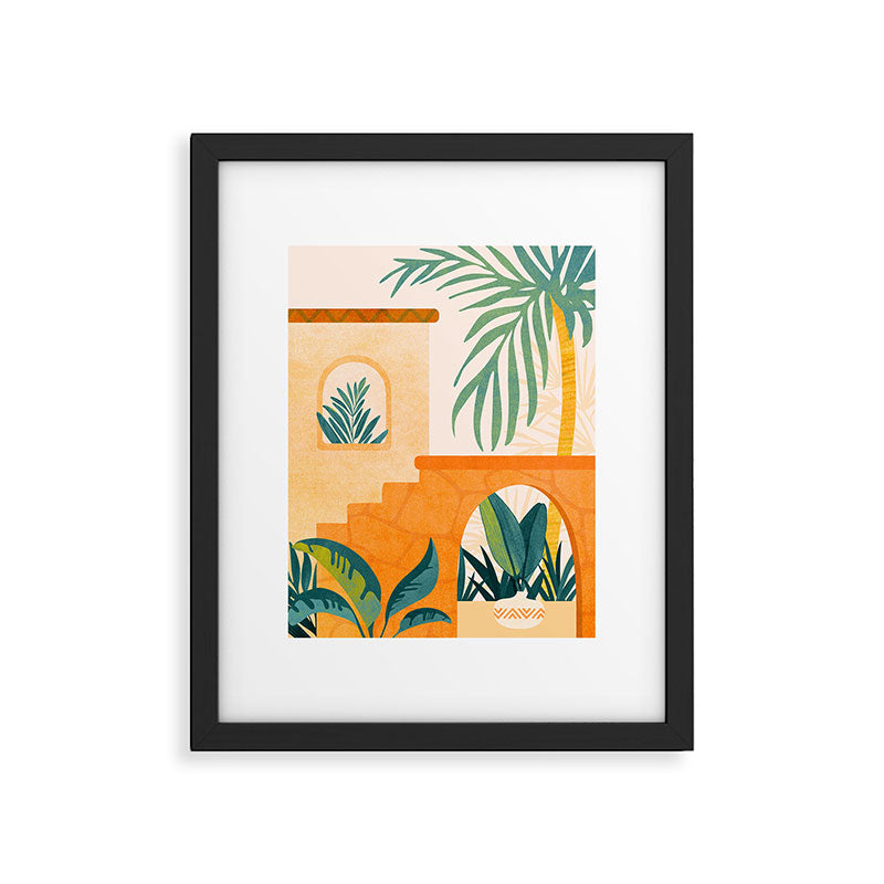 Wandering The Tropical Garden - Colorful Landscape Framed Art Print Gallery Image 5