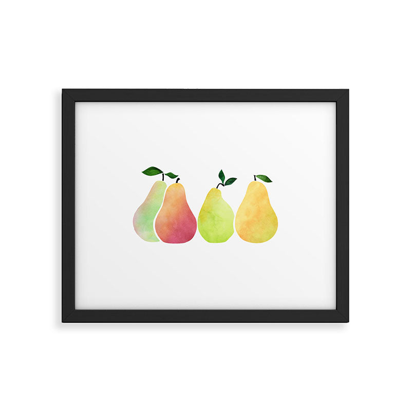 Watercolor Pears / Fruit Illustration Framed Art Print Gallery Image 5