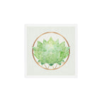 Watercolor Succulent Plant with Metallic Gold Art Print Gallery Image 1