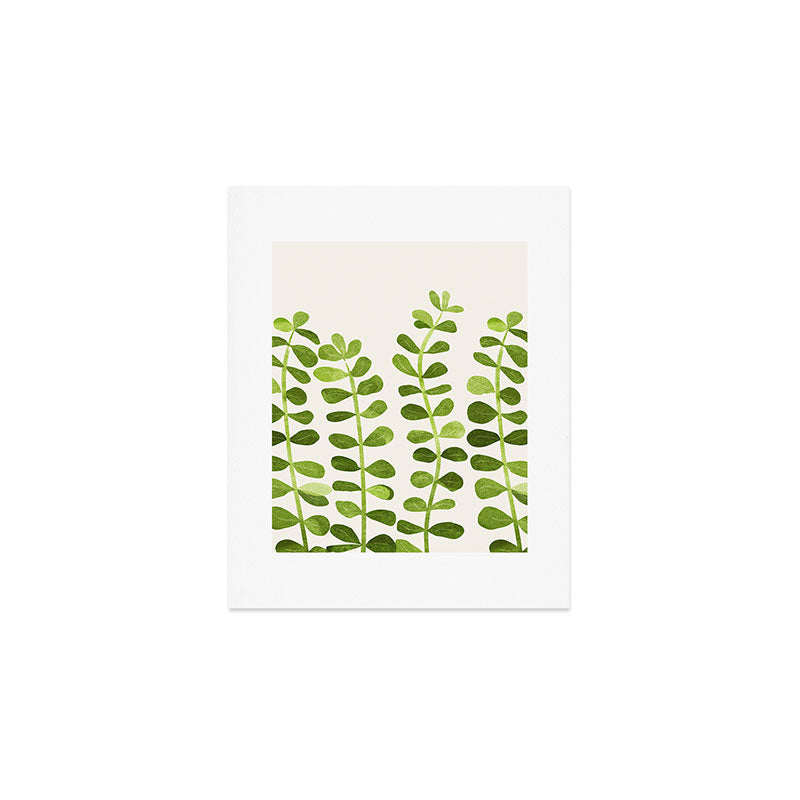Watercolor Vines - Cute Botanical Painting Art Print Gallery Image 1