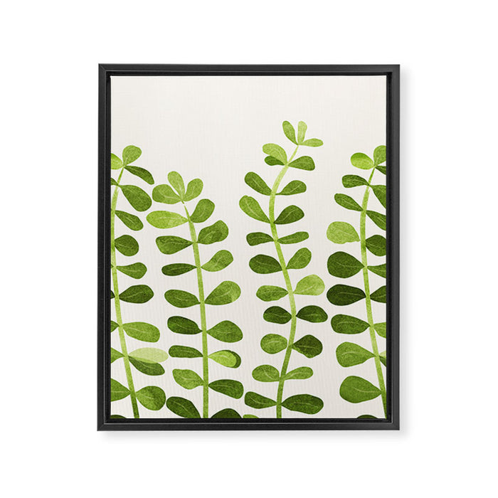 Watercolor Vines - Cute Botanical Painting Framed Canvas Print Gallery Image 1