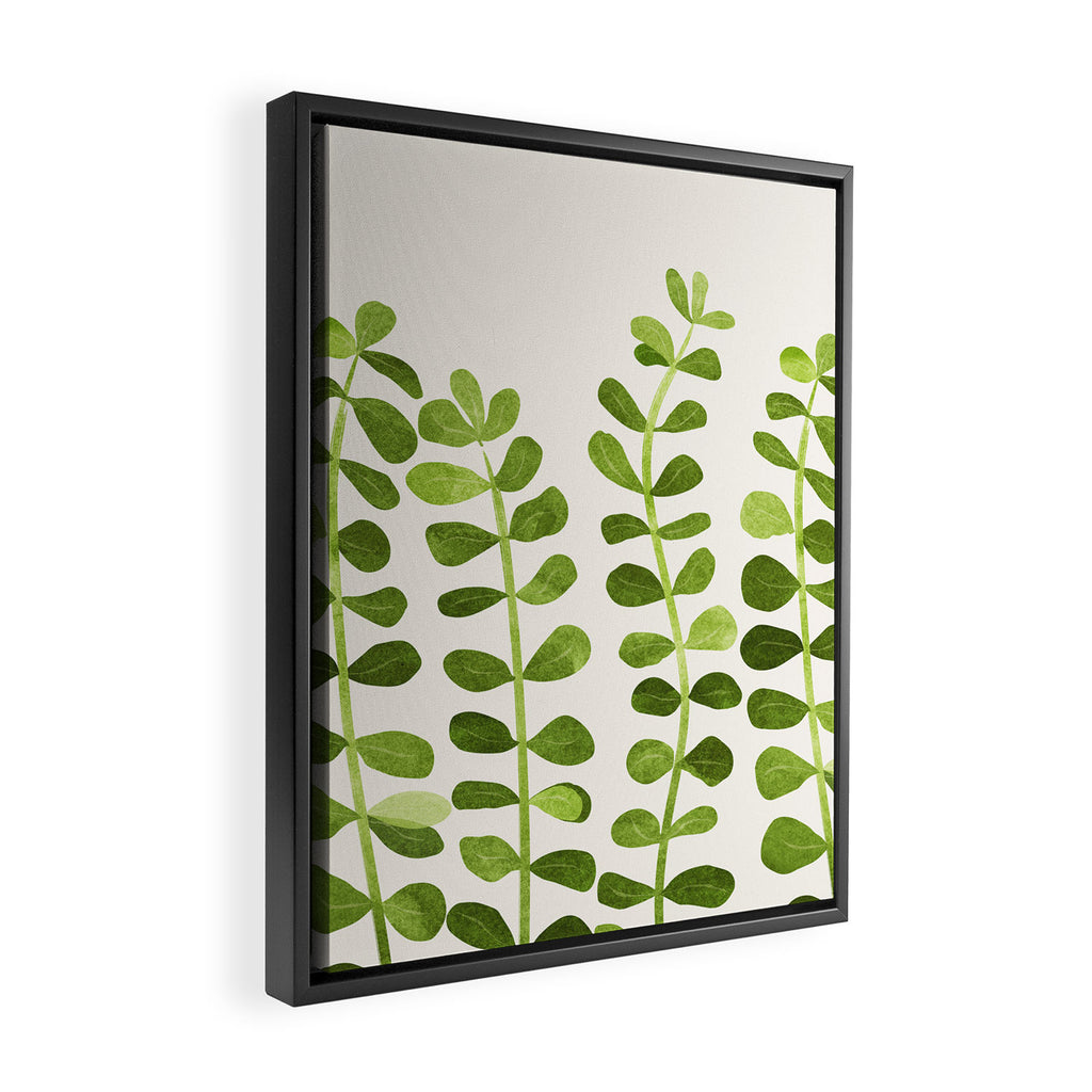 Watercolor Vines - Cute Botanical Painting Framed Canvas Print Gallery Image 2