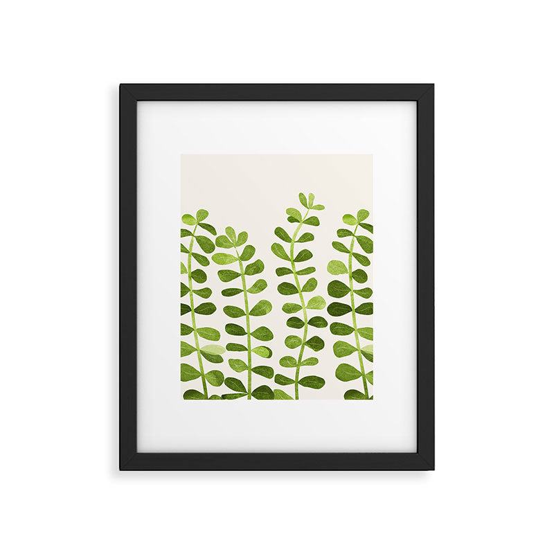 Watercolor Vines - Cute Botanical Painting Framed Art Print Gallery Image 4