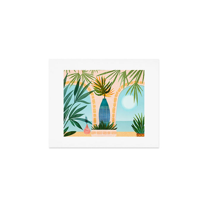 Welcome To The Hotel California Illustrated Landscape / Villa Series Art Print Gallery Image 1
