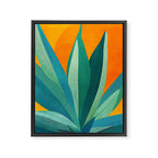 West Coast Sunset With Agave Framed Canvas Print Gallery Image 3