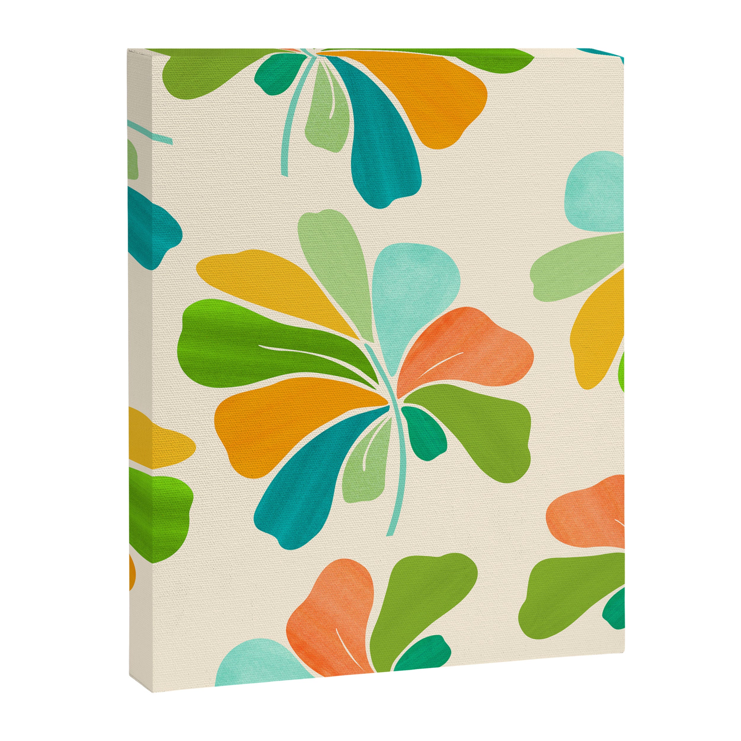 Whimsical Tropical Leaf Canvas Print Gallery Image 8