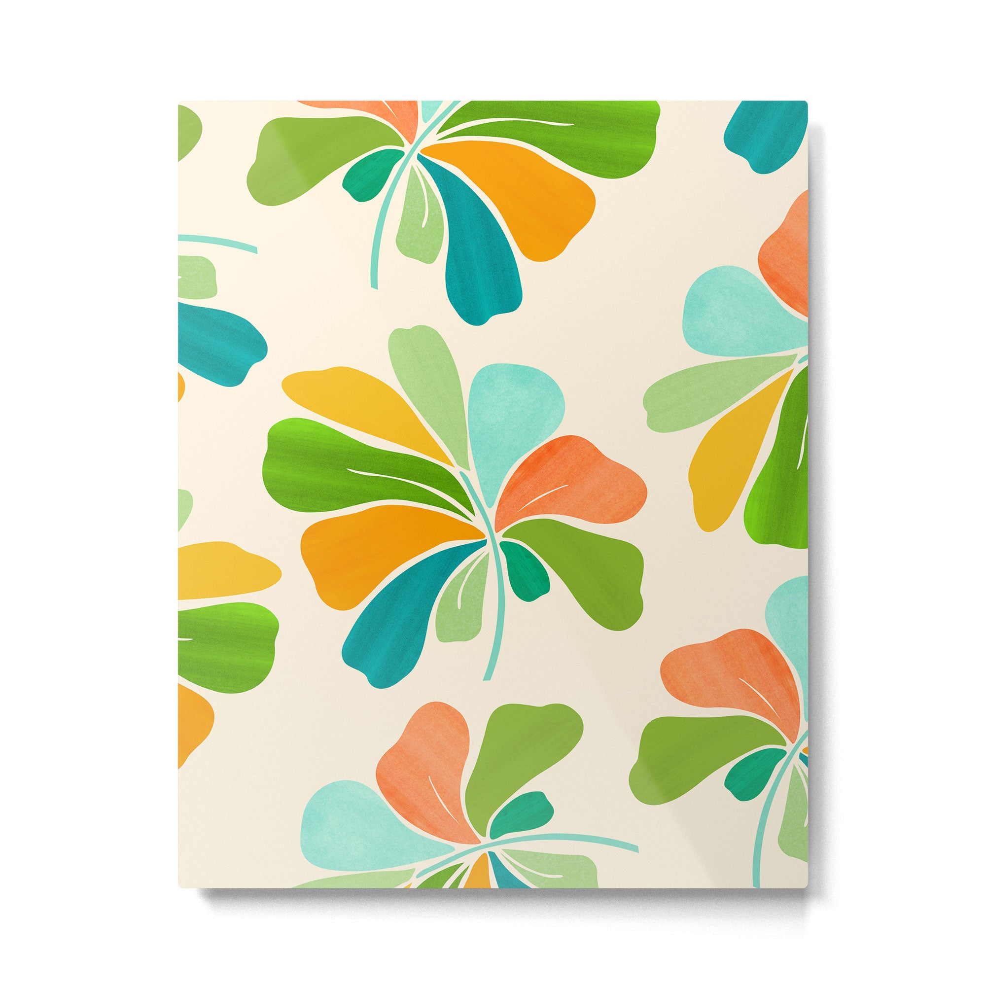 Whimsical Tropical Leaf Metal Print Gallery Image 6
