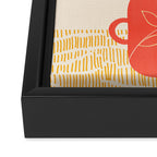 Whimsical Tropical Leaf Still Life Framed Canvas Print Gallery Image 3
