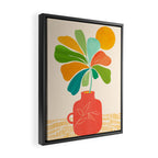 Whimsical Tropical Leaf Still Life Framed Canvas Print Gallery Image 2