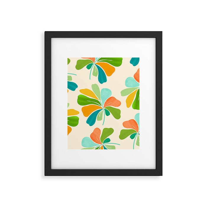 Whimsical Tropical Leaf Framed Art Print Gallery Image 1