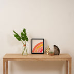 Whimsical Vintage Rainbow Waves Framed Canvas Print Gallery Image 4