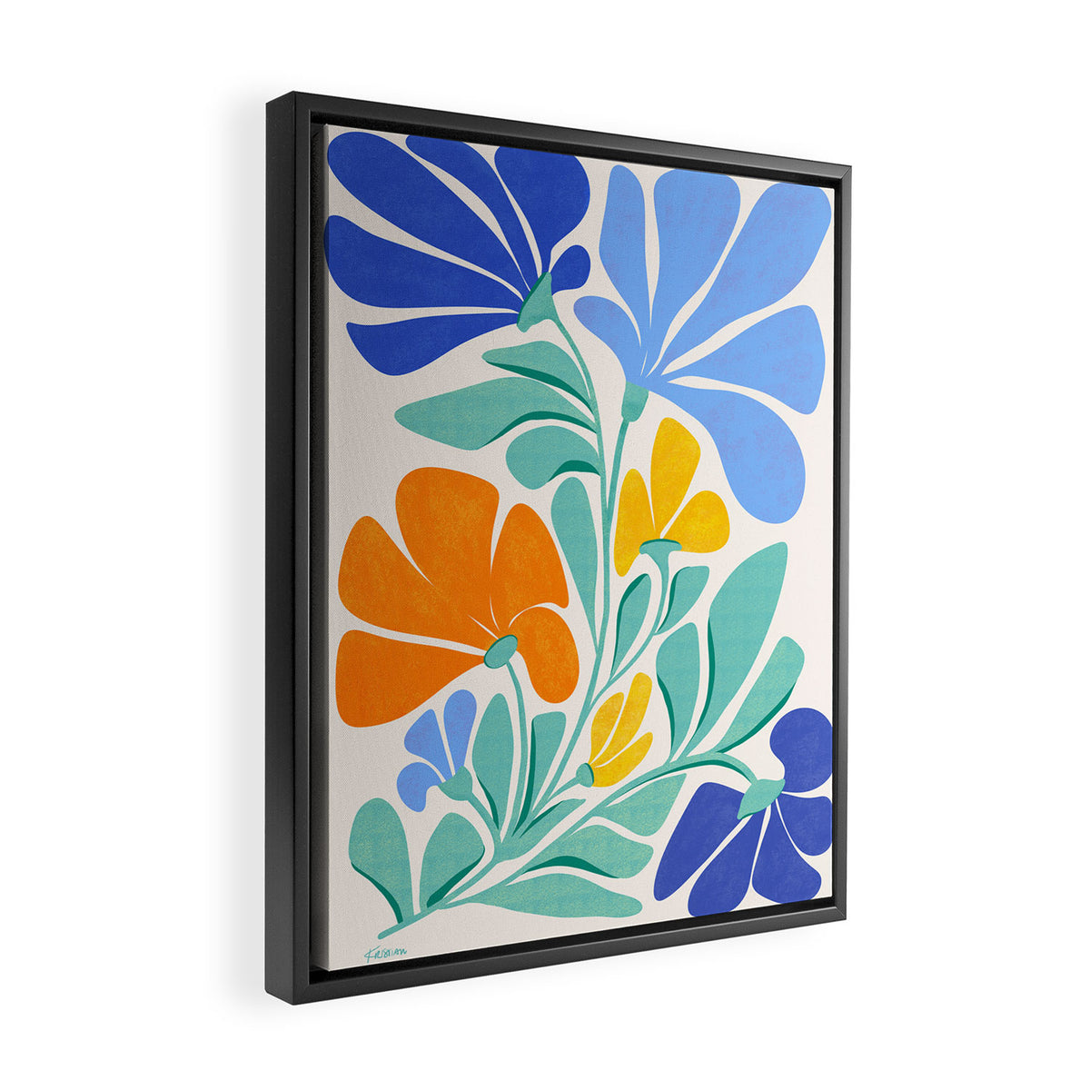 Whimsical Wildflowers Framed Canvas Print Gallery Image 2