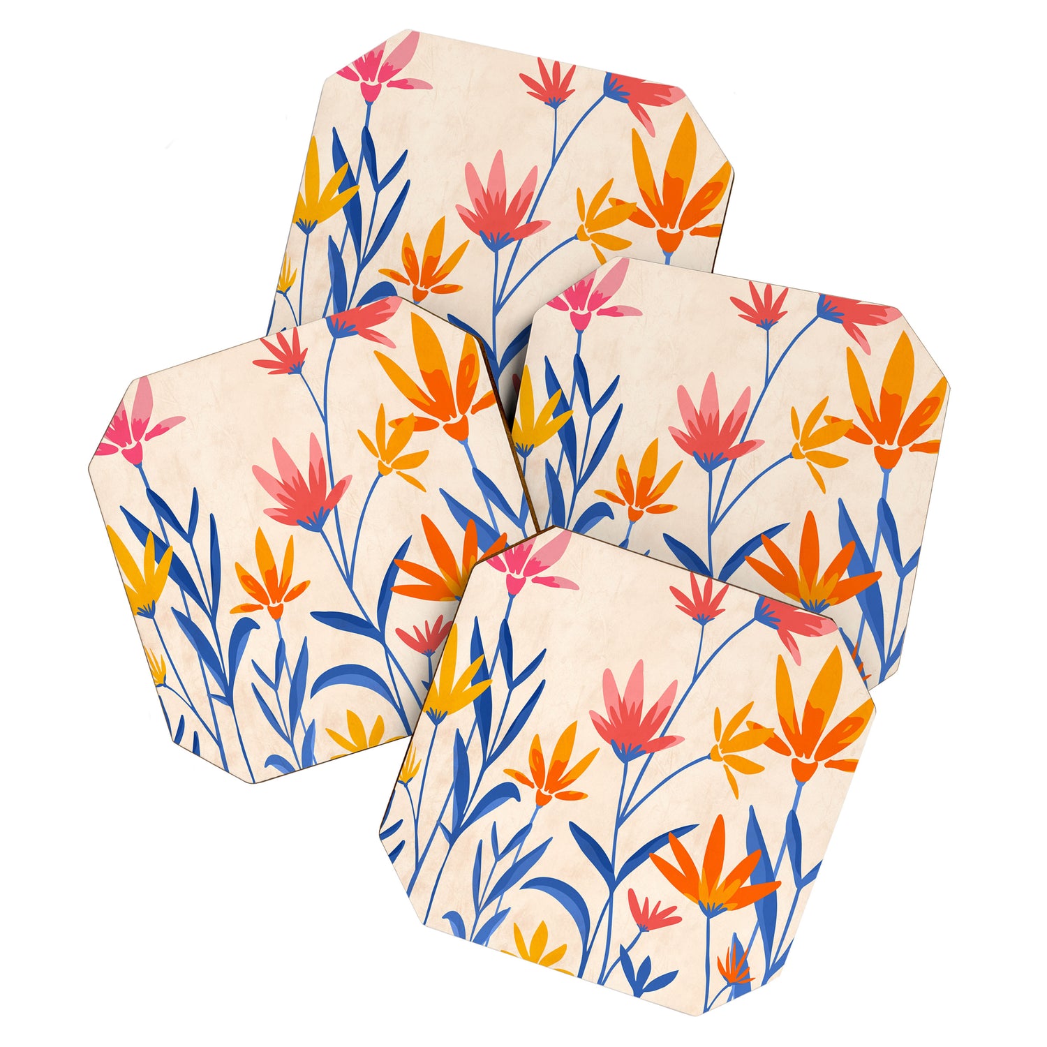 Wild Cosmos Floral Coaster Gallery Image 1