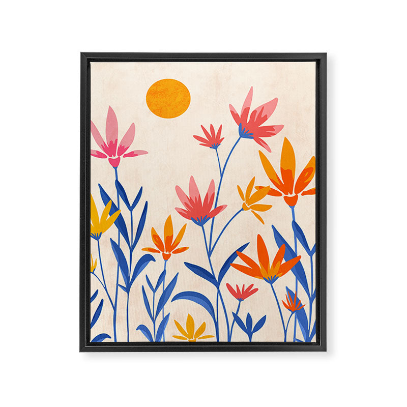 Wild Cosmos Floral Framed Canvas Print Gallery Image 6
