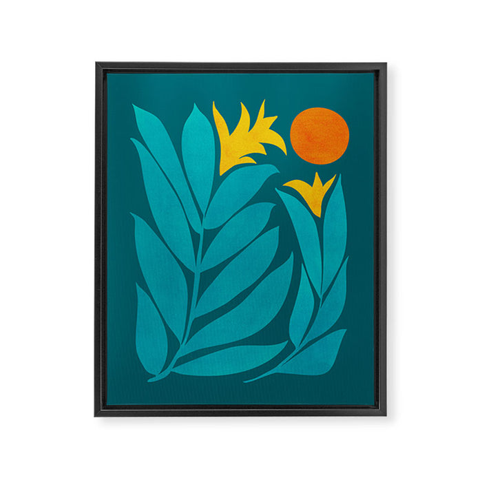 Wild Garden / Whimsical Botanical Series Framed Canvas Print Gallery Image 1
