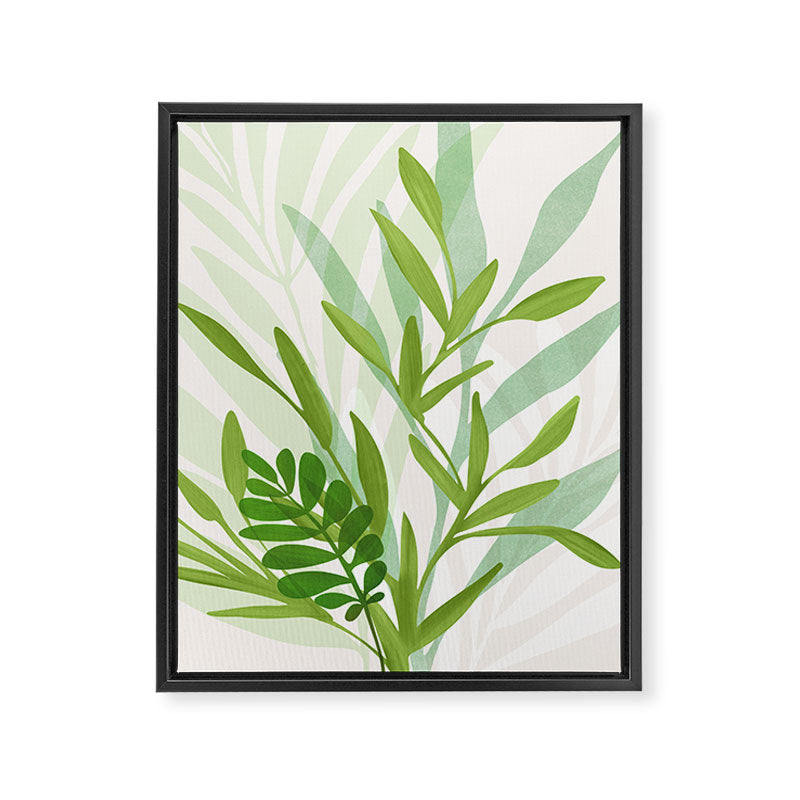 Wild Greenery / Abstract Botanical Series Framed Canvas Print Gallery Image 8