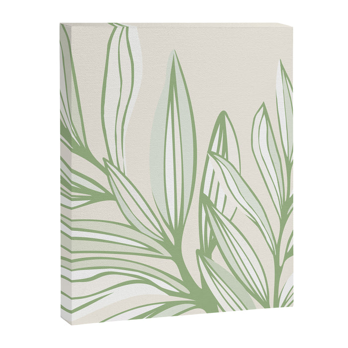 Wild Spring Meadow - Botanic Line Art Canvas Print Gallery Image 1