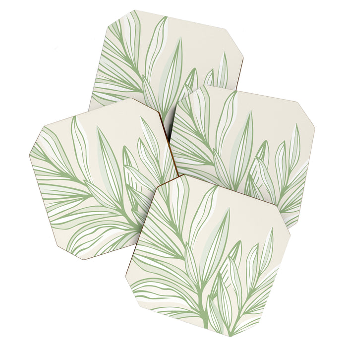 Wild Spring Meadow - Botanic Line Art Coaster Gallery Image 1