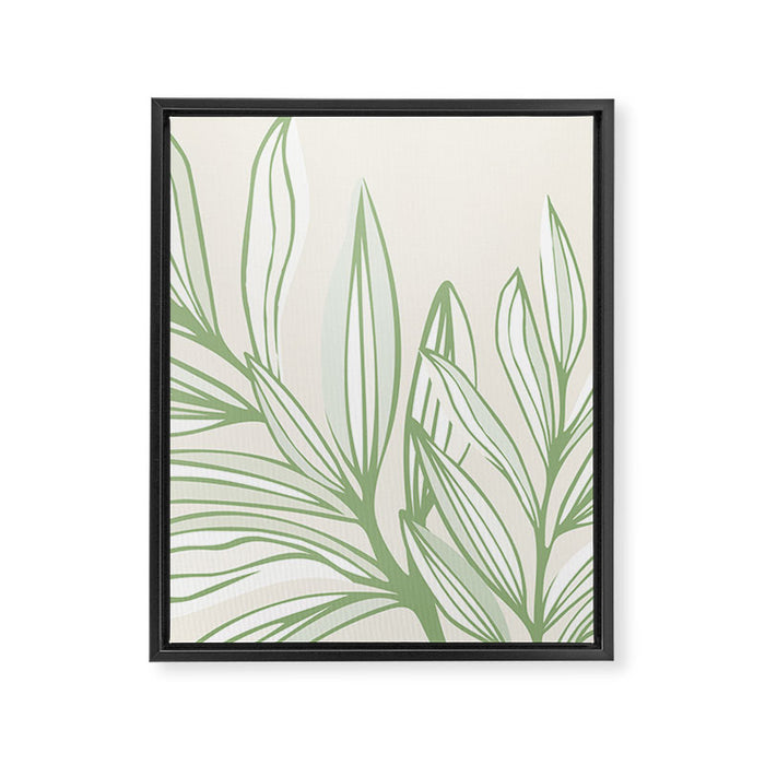 Wild Spring Meadow - Botanic Line Art Framed Canvas Print Gallery Image 1