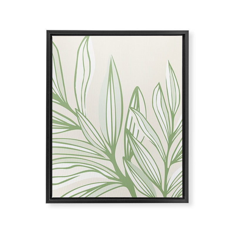 Wild Spring Meadow - Botanic Line Art Framed Canvas Print Gallery Image 8