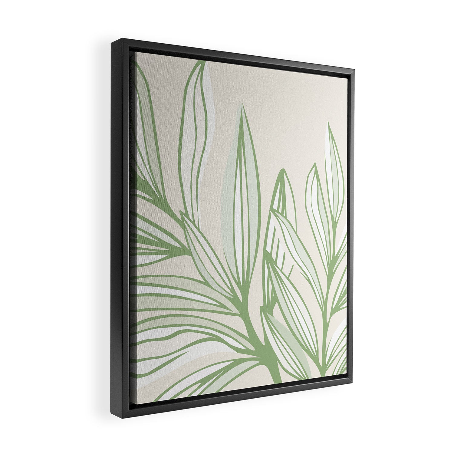 Wild Spring Meadow - Botanic Line Art Framed Canvas Print Gallery Image 2