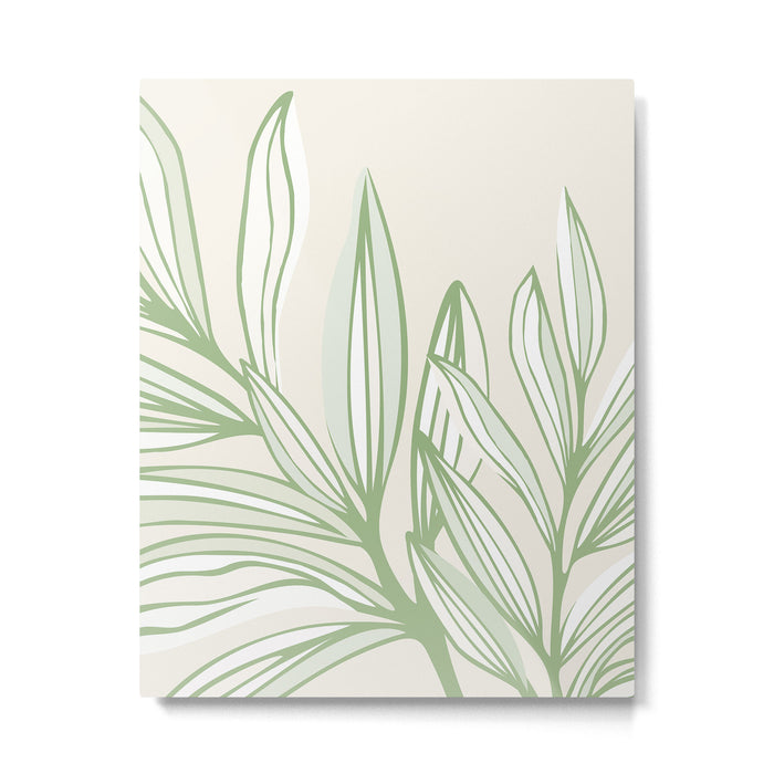 Wild Spring Meadow - Botanic Line Art Metal Print Gallery Image 1