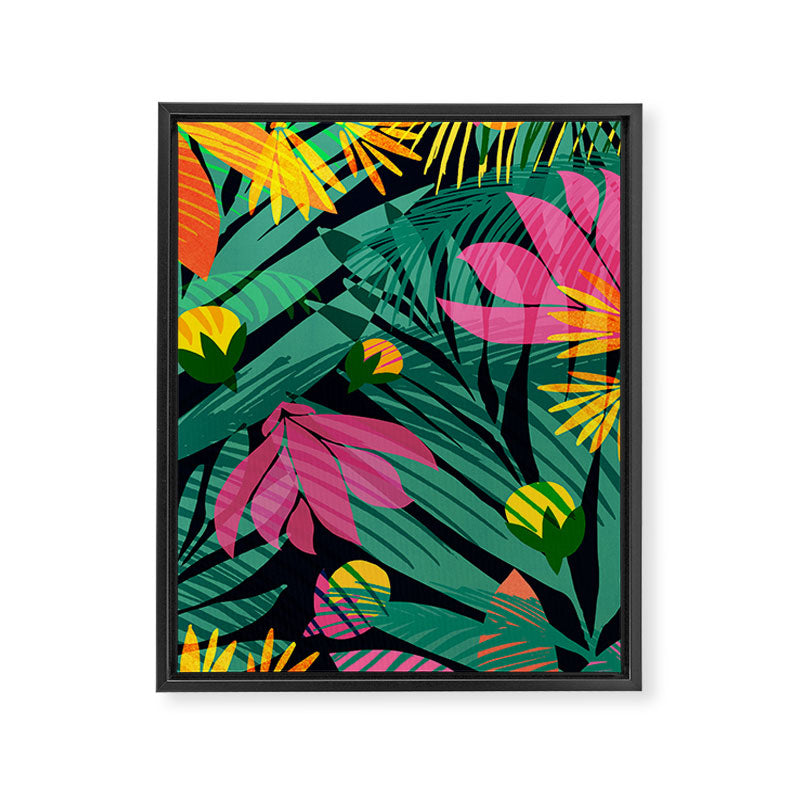 Wild Tropics Colorful Abstract Pattern Framed Canvas Print Gallery Image 8