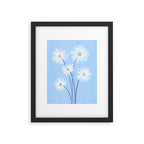 Winter Floral Still Life in Ice Blue Framed Art Print Gallery Image 5
