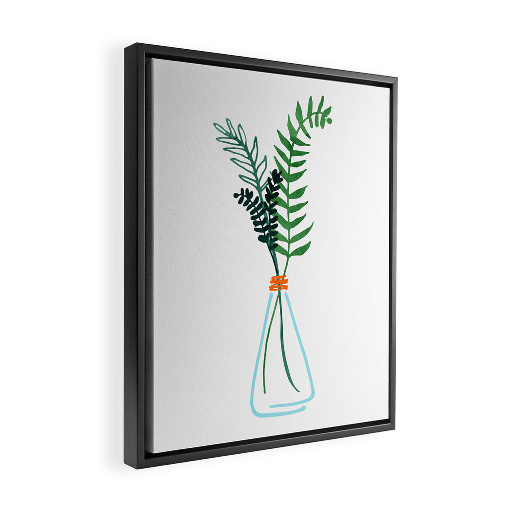 Winter Herbs / Botanical Illustration Framed Canvas Print Gallery Image 2