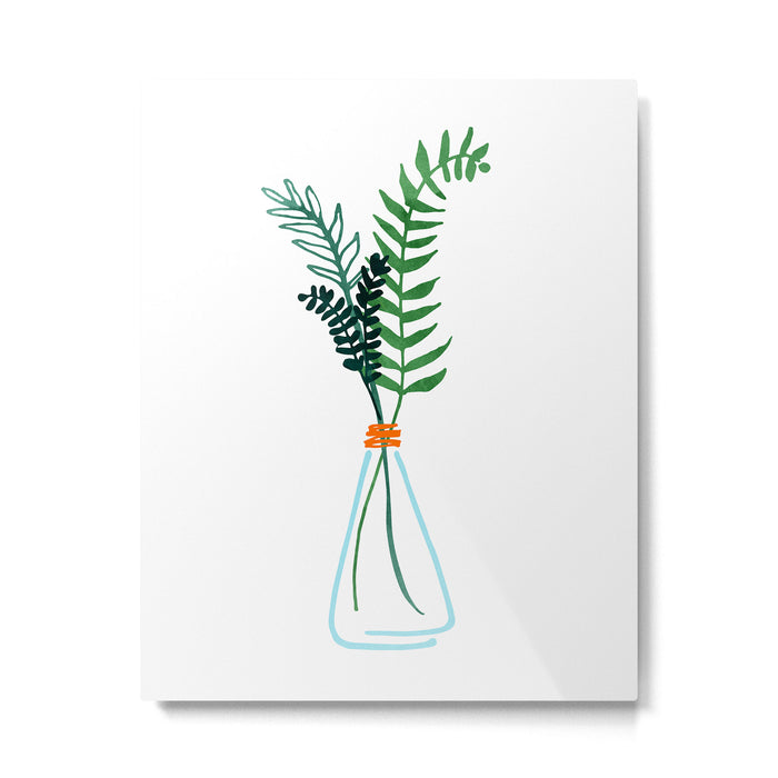 Winter Herbs / Botanical Illustration Metal Print Gallery Image 1