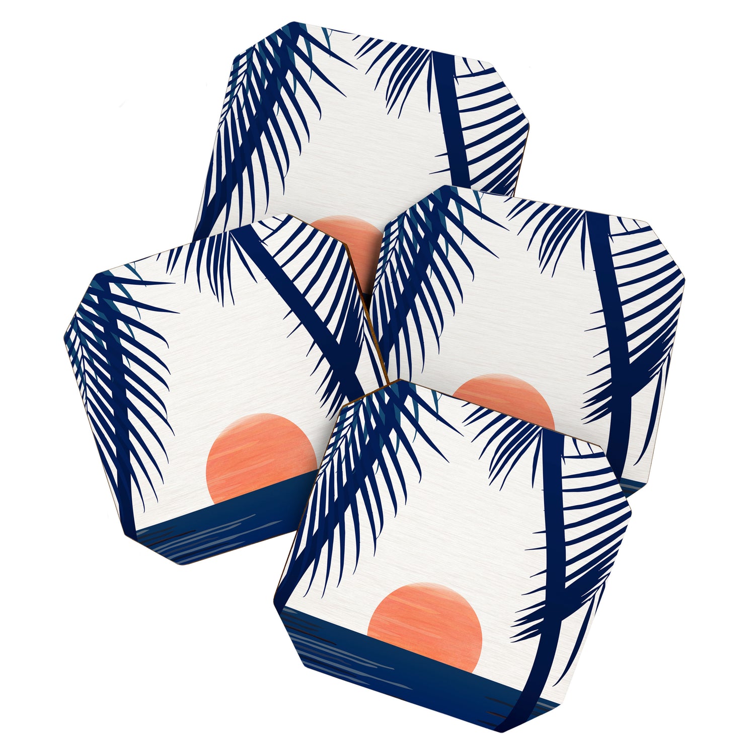 Winter Sunset / Abstract Landscape Coaster Gallery Image 1