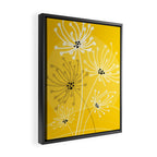 Yellow Queen Anne's Lace Illustration Framed Canvas Print Gallery Image 2