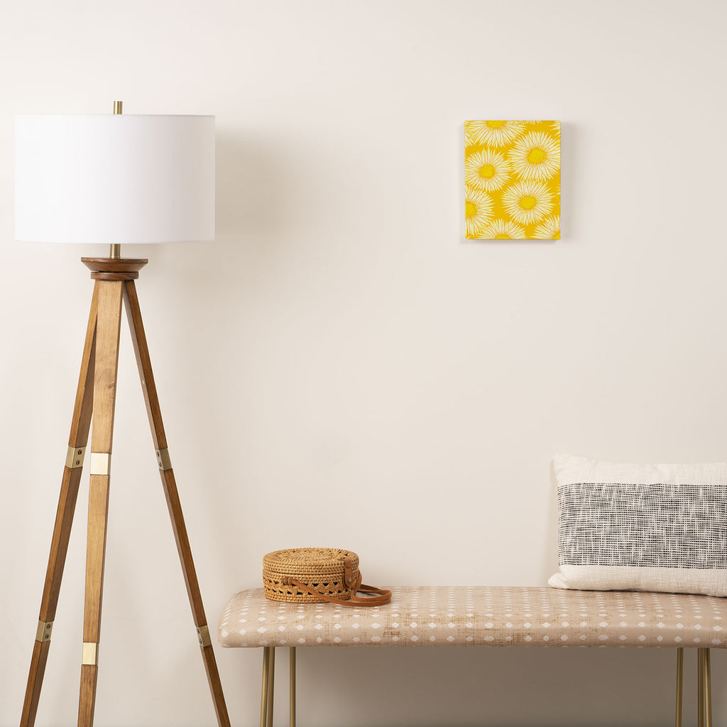 Yellow Sunflowers Floral Pattern Canvas Print Gallery Image 2
