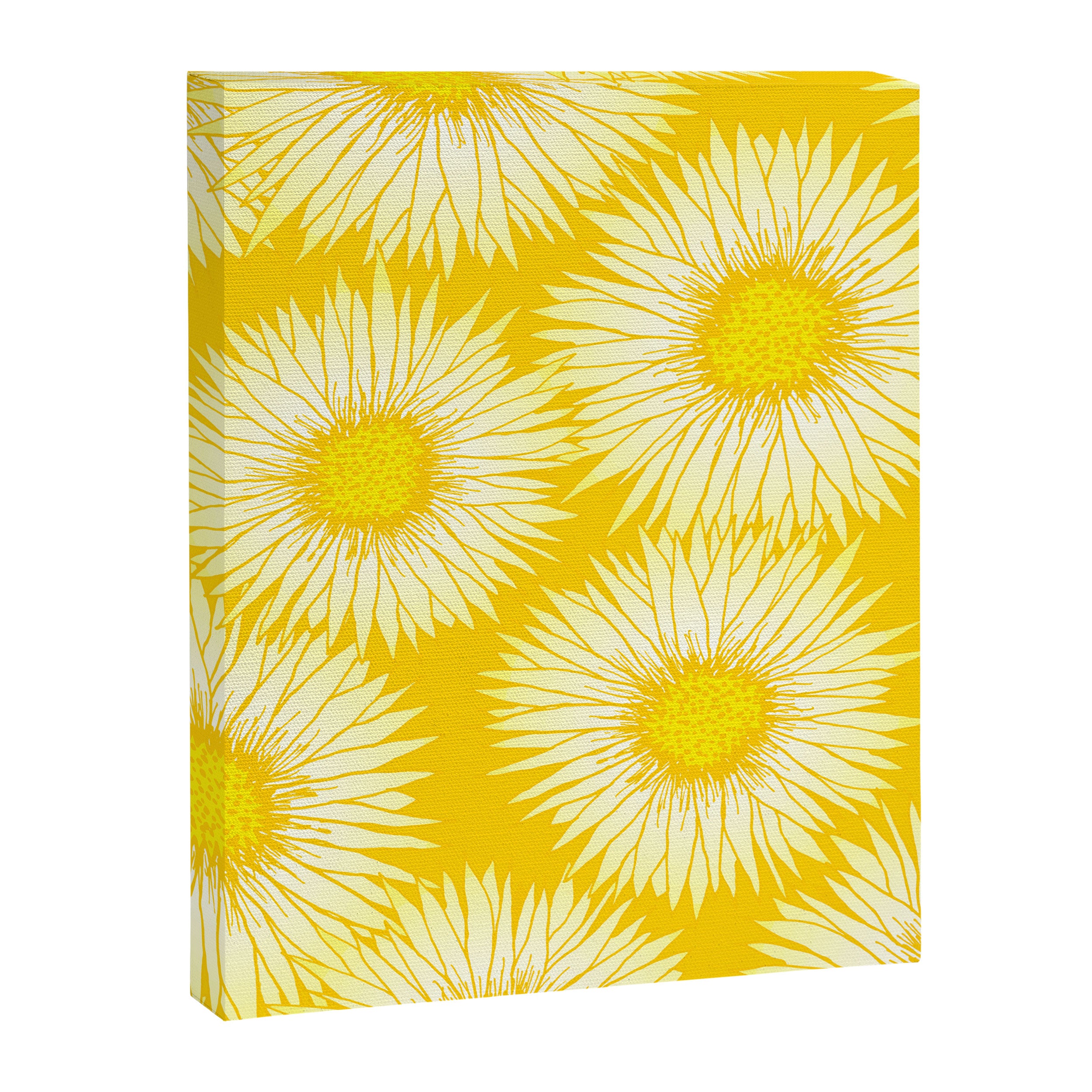 Yellow Sunflowers Floral Pattern Canvas Print Gallery Image 8
