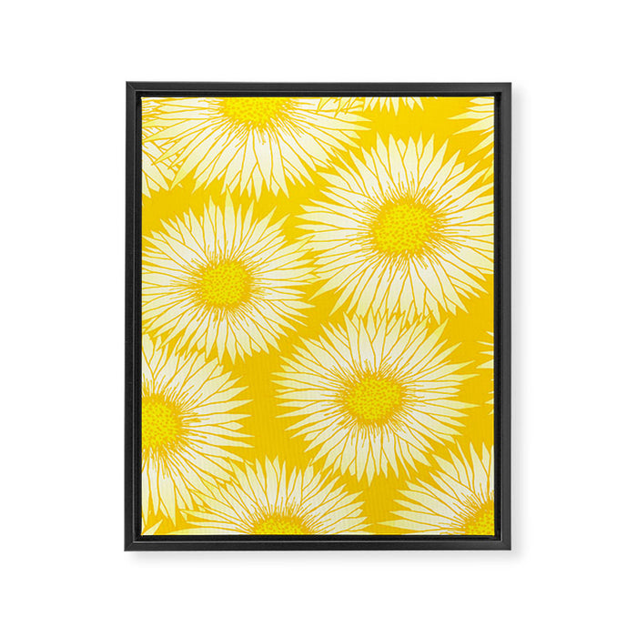 Yellow Sunflowers Floral Pattern Framed Canvas Print Gallery Image 1